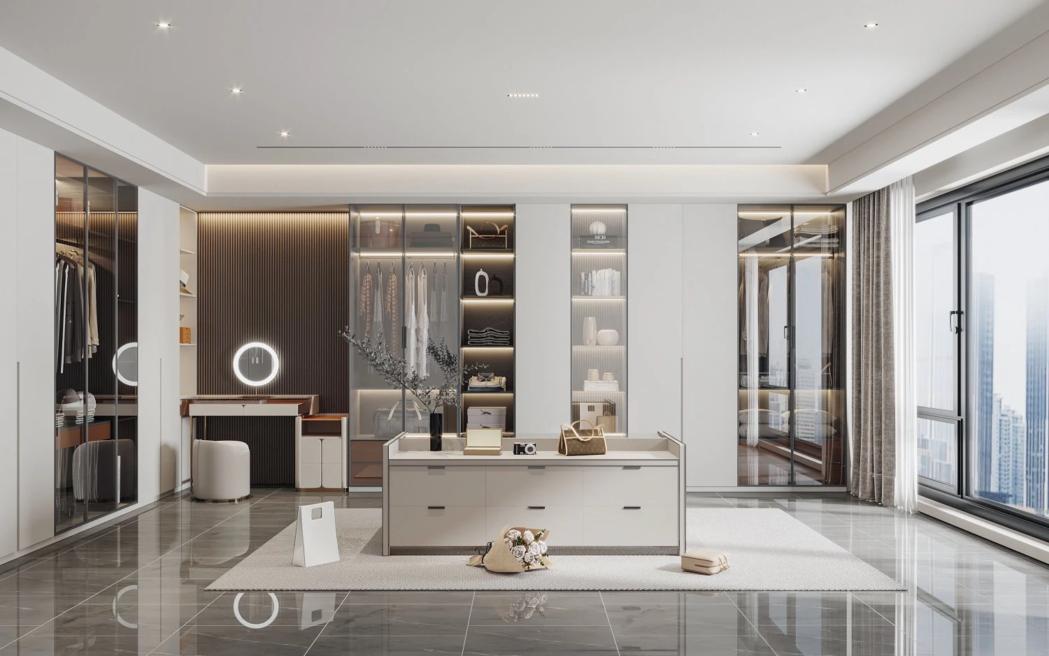 Modern cloakroom 3D Model .c4d .max .obj .3ds .fbx .stl .blend 