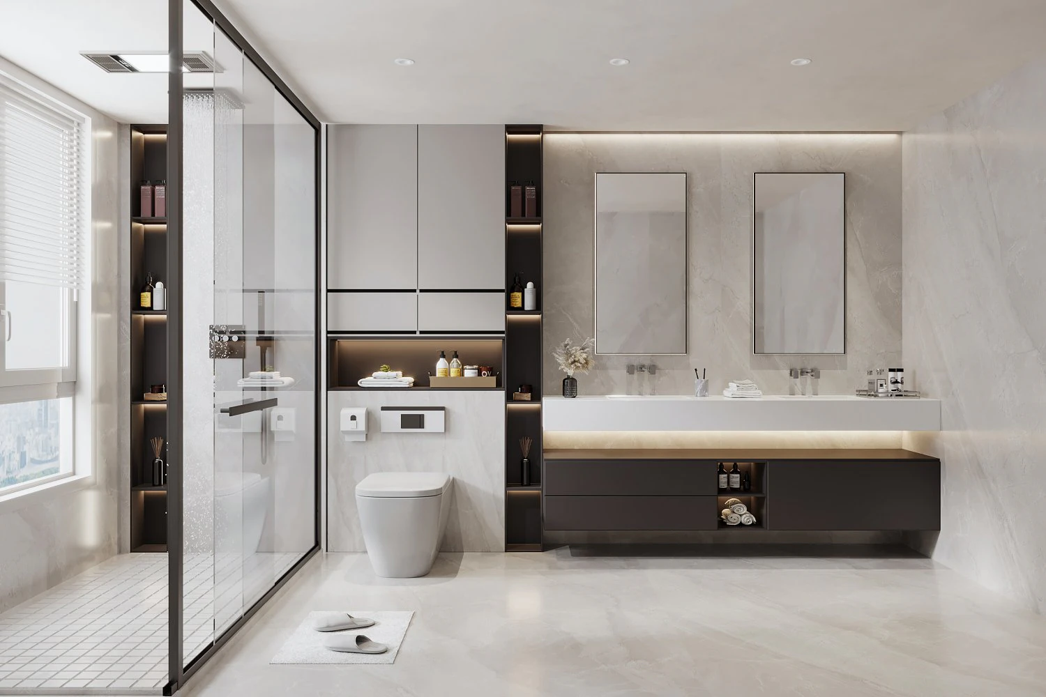 Modern bathroom 3D Model .c4d .max .obj .3ds .fbx .stl .blend 