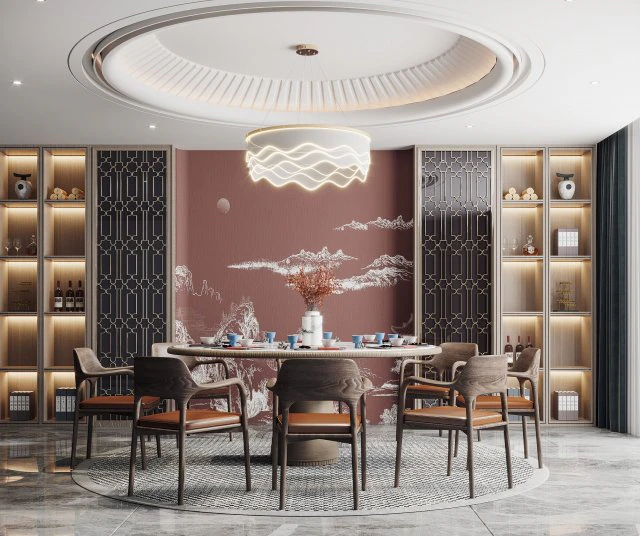 현대적인 레스토랑 3D 모델 .c4d .max .obj .3ds .fbx .stl .blend 