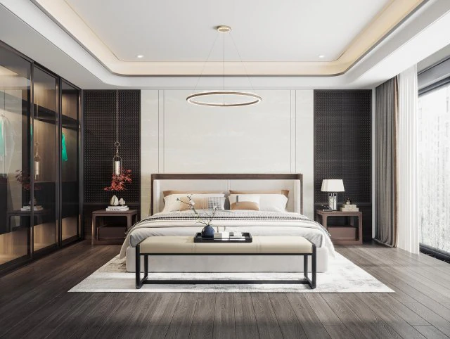 Modern bedroom 3D Model .c4d .max .obj .3ds .fbx .stl .blend