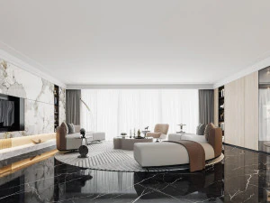 현대적인 거실 3D 모델