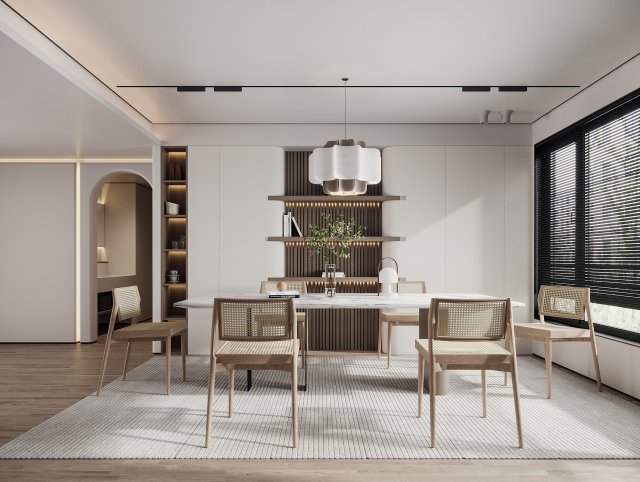 Modern restaurant 3D 모델 .c4d .max .obj .3ds .fbx .stl .blend 
