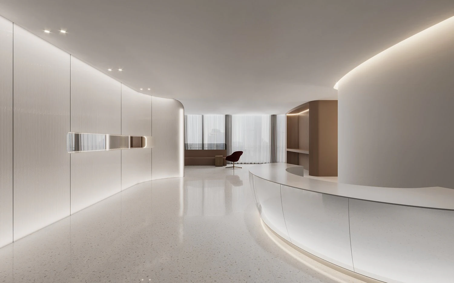 Modern reception area 3D Model .c4d .max .obj .3ds .fbx .stl .blend 