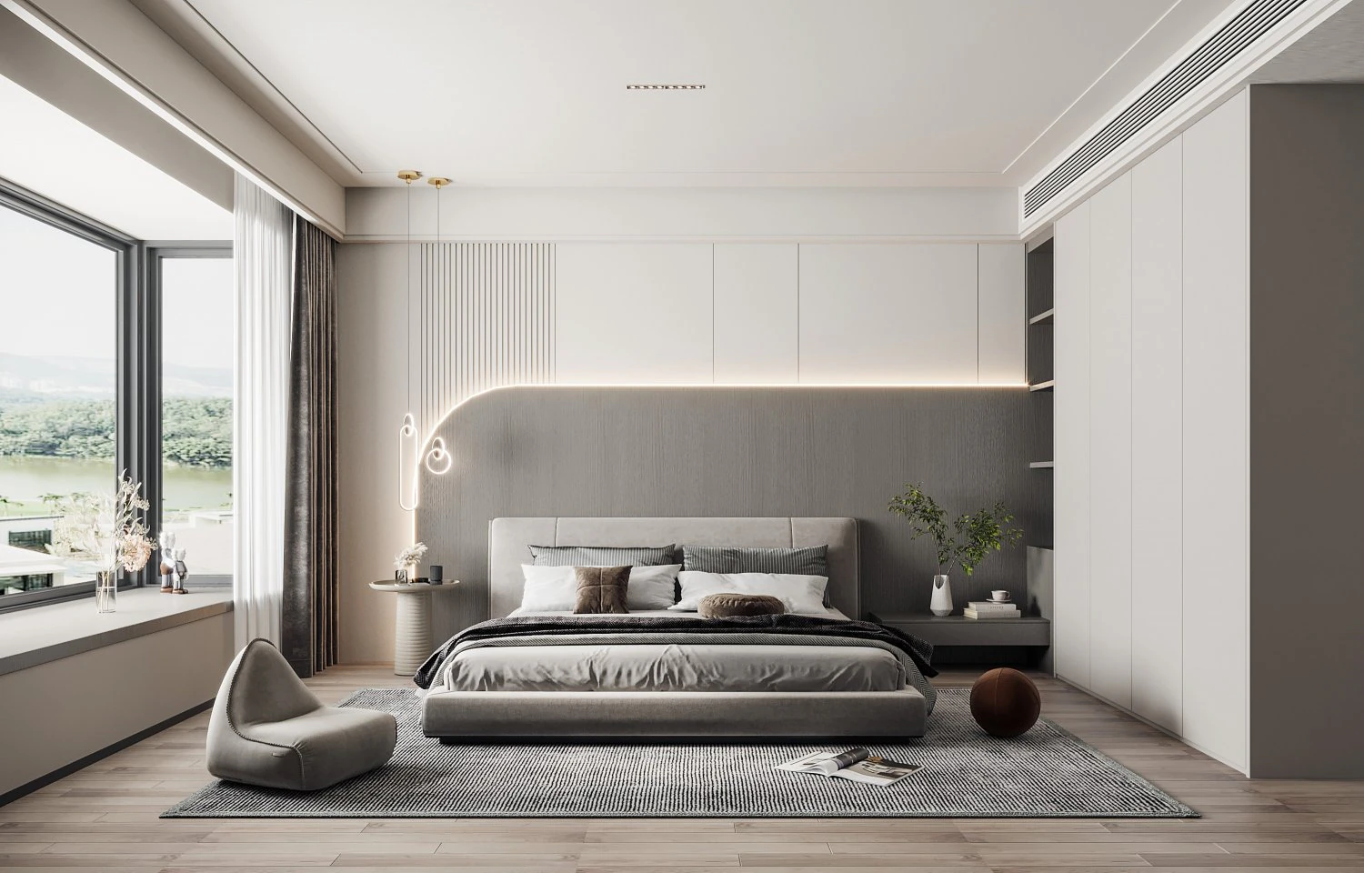 Modern bedroom 3D Model .c4d .max .obj .3ds .fbx .stl .blend 