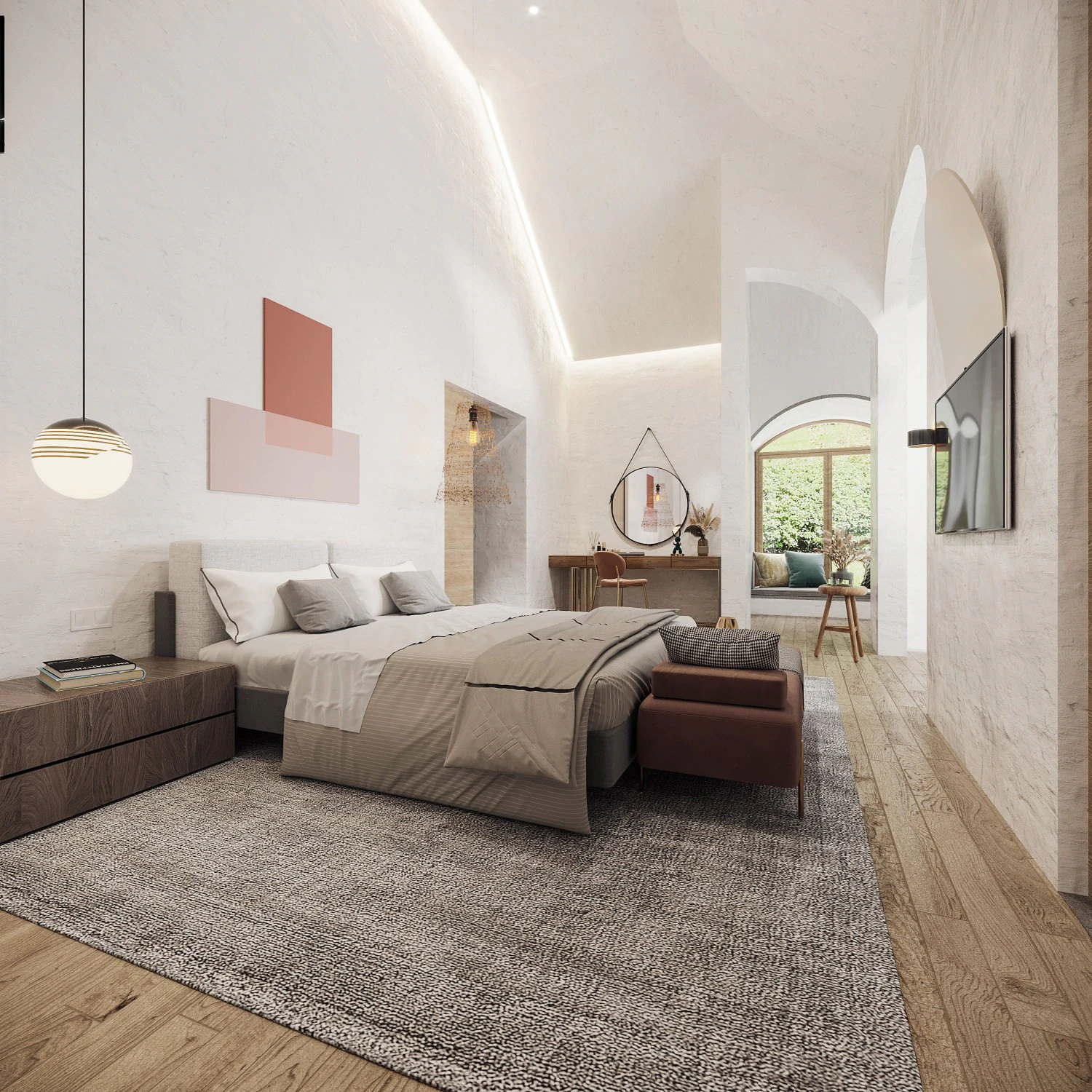 Modern bedroom 3D Model .c4d .max .obj .3ds .fbx .stl .blend 