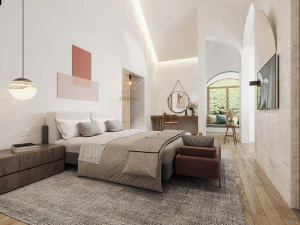 현대적인 침실 3D 모델