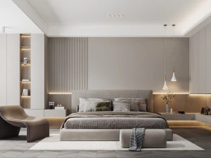 현대적인 침실 3D 모델