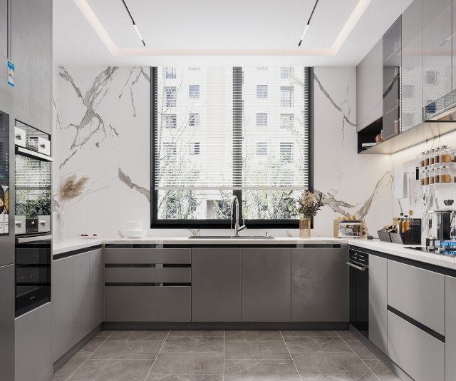Modern kitchen Modelo 3D .c4d .max .obj .3ds .fbx .stl .blend 