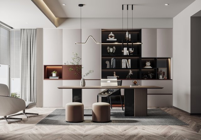 Modern office 3D मॉडल .c4d .max .obj .3ds .fbx .stl .blend 