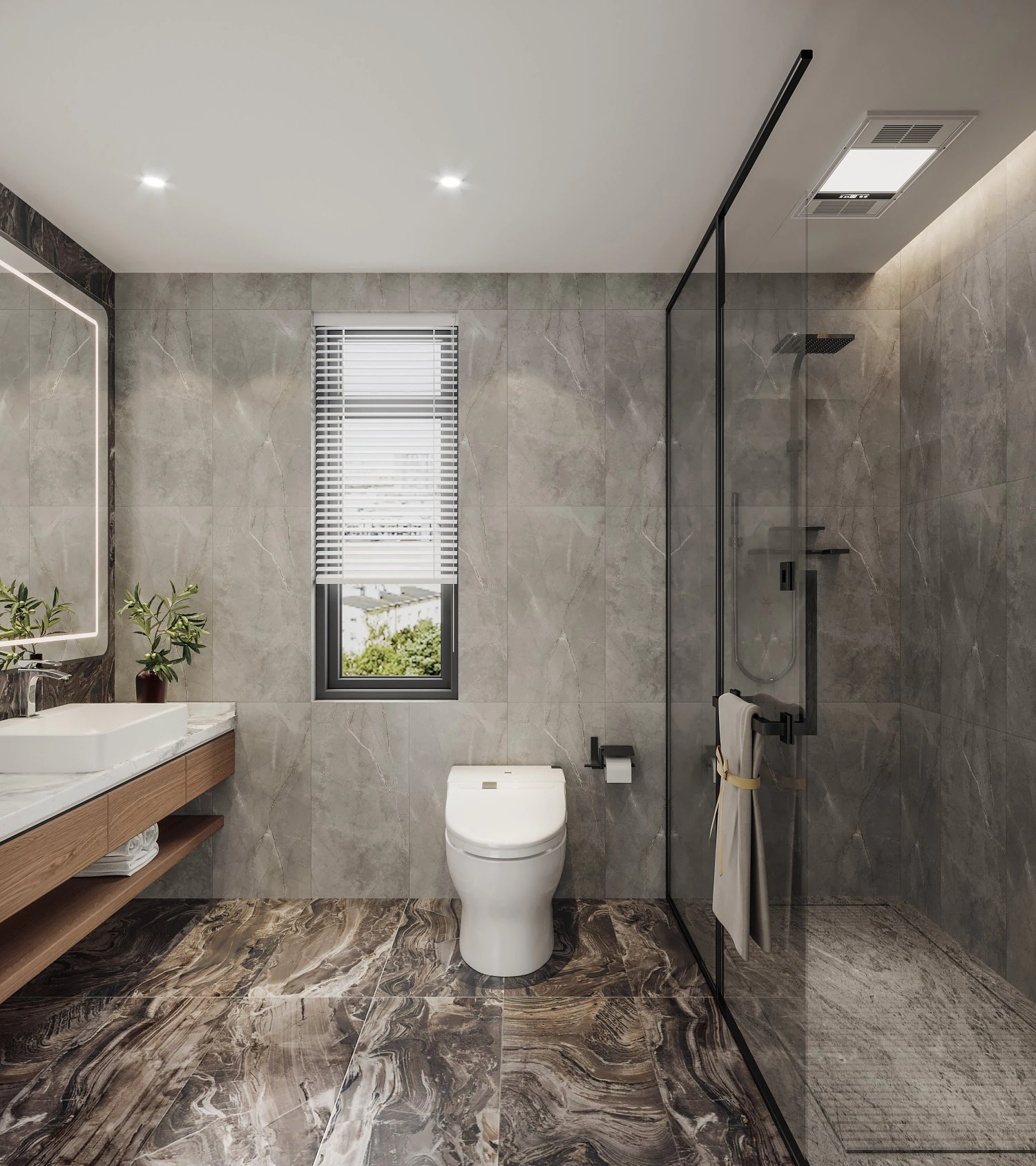 Modern bathroom 3D Model .c4d .max .obj .3ds .fbx .stl .blend 