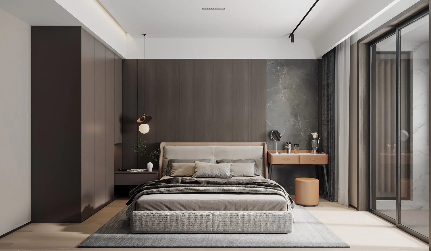 Modern bedroom 3D Model .c4d .max .obj .3ds .fbx .stl .blend 