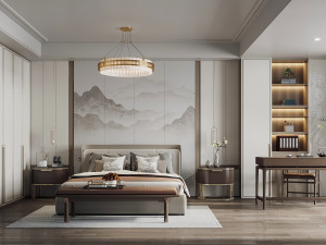 Modern bedroom Modello 3D