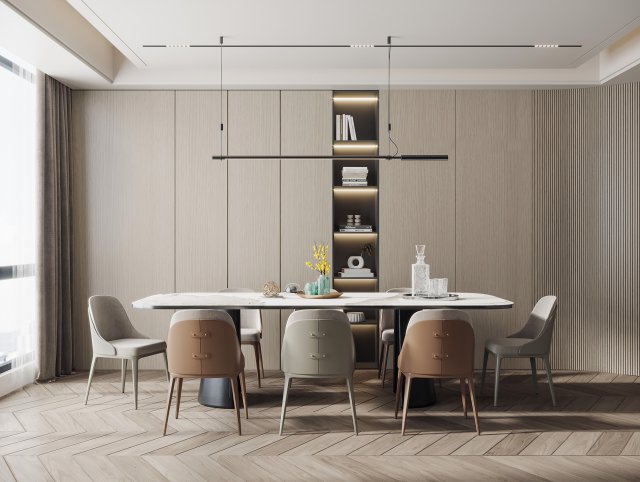 Modern restaurant Modello 3D .c4d .max .obj .3ds .fbx .stl .blend 