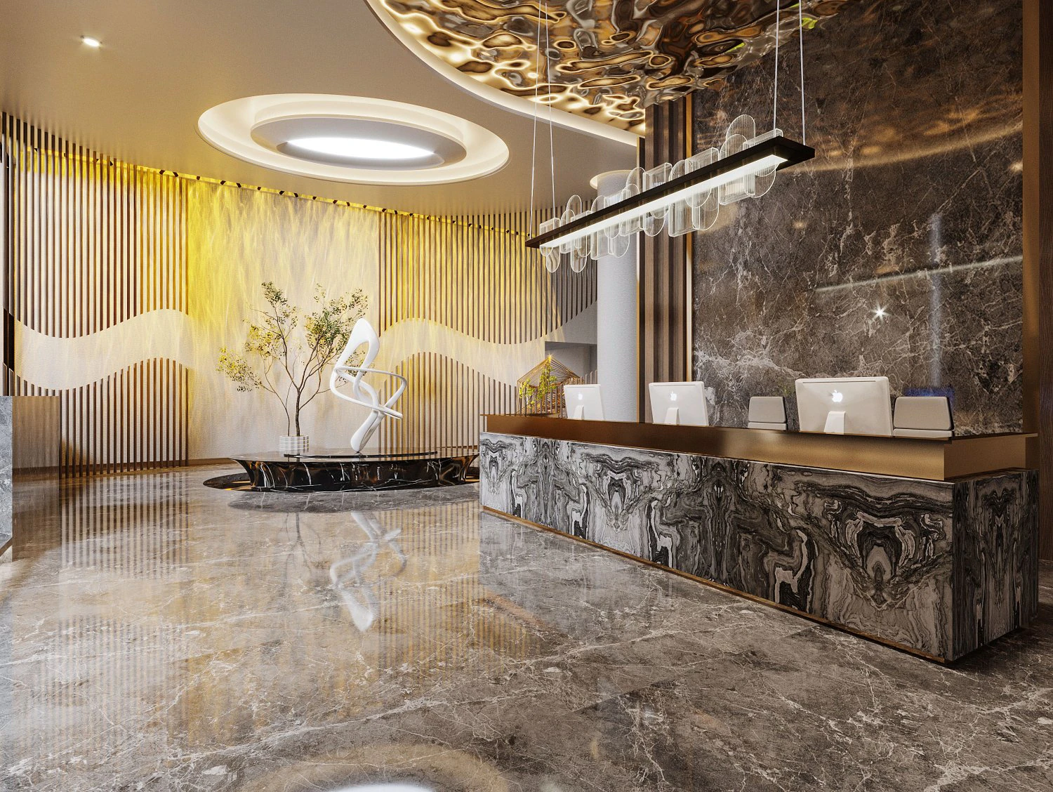 Modern sales office 3D Model .c4d .max .obj .3ds .fbx .stl .blend 