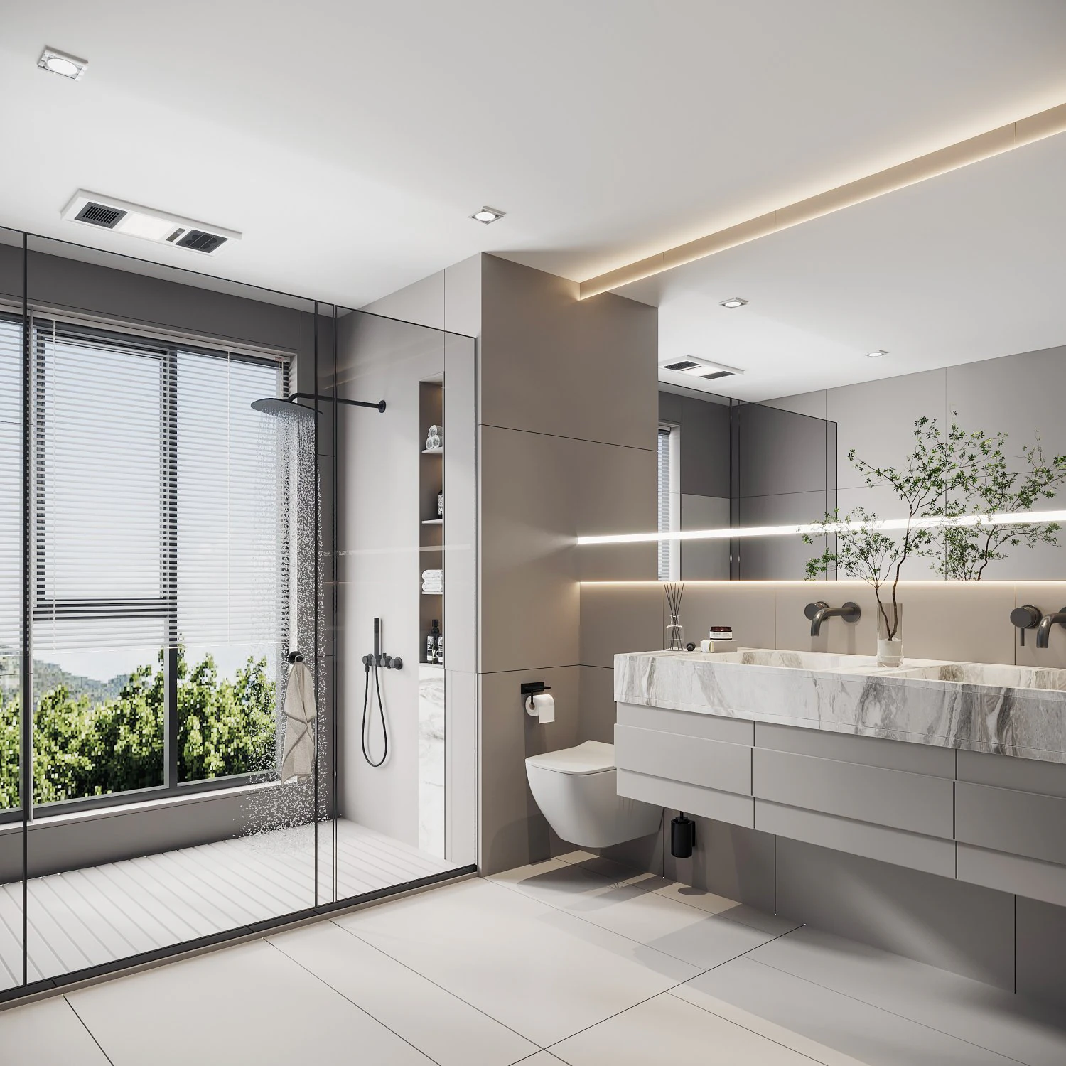 Modern bathroom 3D Model .c4d .max .obj .3ds .fbx .stl .blend 