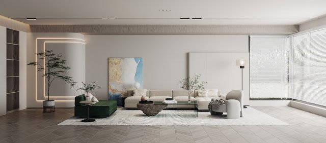 Modern living room Modelo 3D .c4d .max .obj .3ds .fbx .stl .blend 
