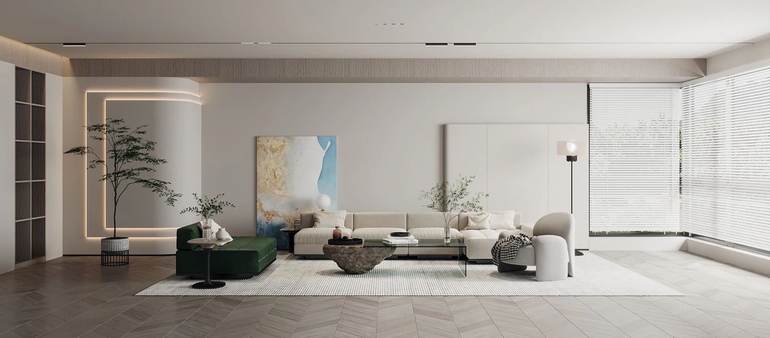 Modern living room 3D Model .c4d .max .obj .3ds .fbx .stl .blend