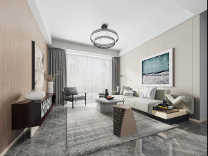 Modernes Wohnzimmer 3D Modell