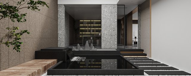 Modern garden 3D-Modell .c4d .max .obj .3ds .fbx .stl .blend 