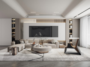 Modern living room Modello 3D