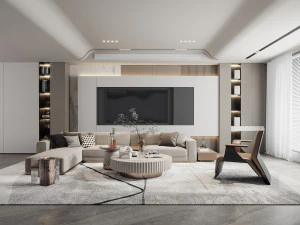 Sala de estar moderna Modelo 3D