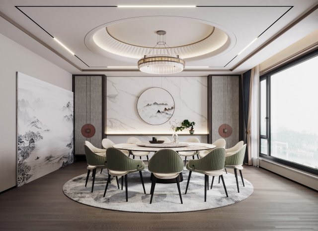 Modern Restaurant 3D Модель .c4d .max .obj .3ds .fbx .stl .blend 