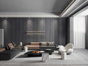 Modern living room Modello 3D