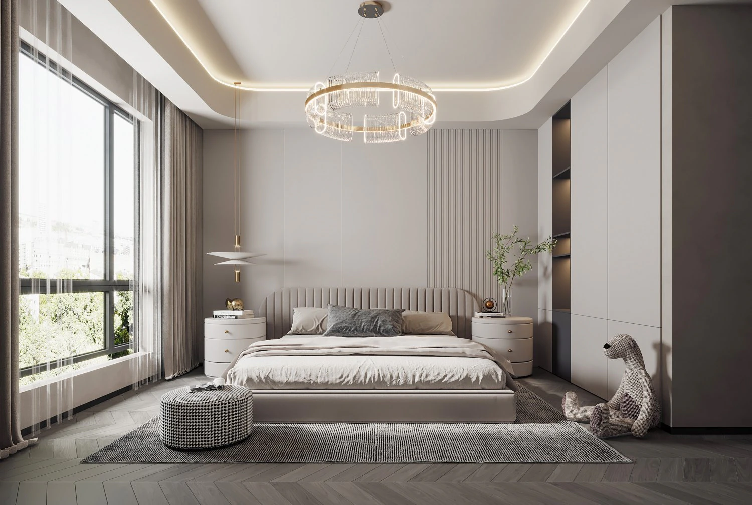 Modern bedroom 3D Model .c4d .max .obj .3ds .fbx .stl .blend