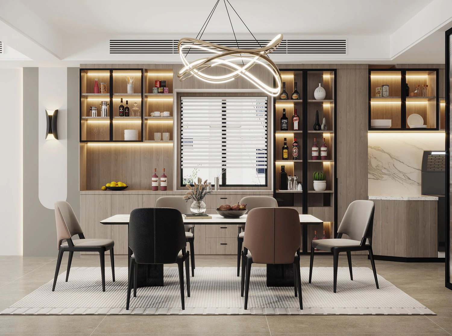 Modern Restaurant 3D Model .c4d .max .obj .3ds .fbx .stl .blend