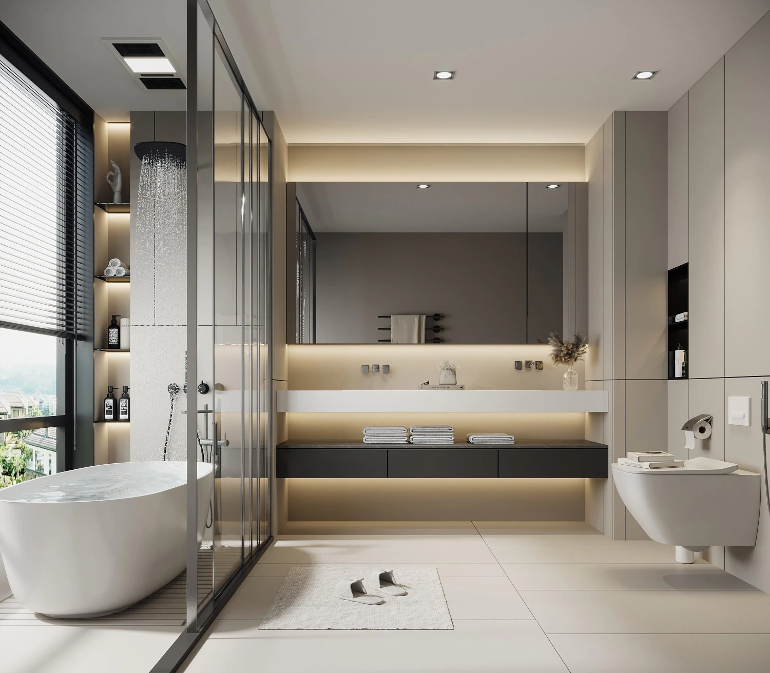 Modern bathroom 3D Model .c4d .max .obj .3ds .fbx .stl .blend