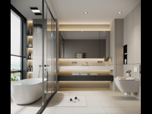Modern bathroom Modelo 3D