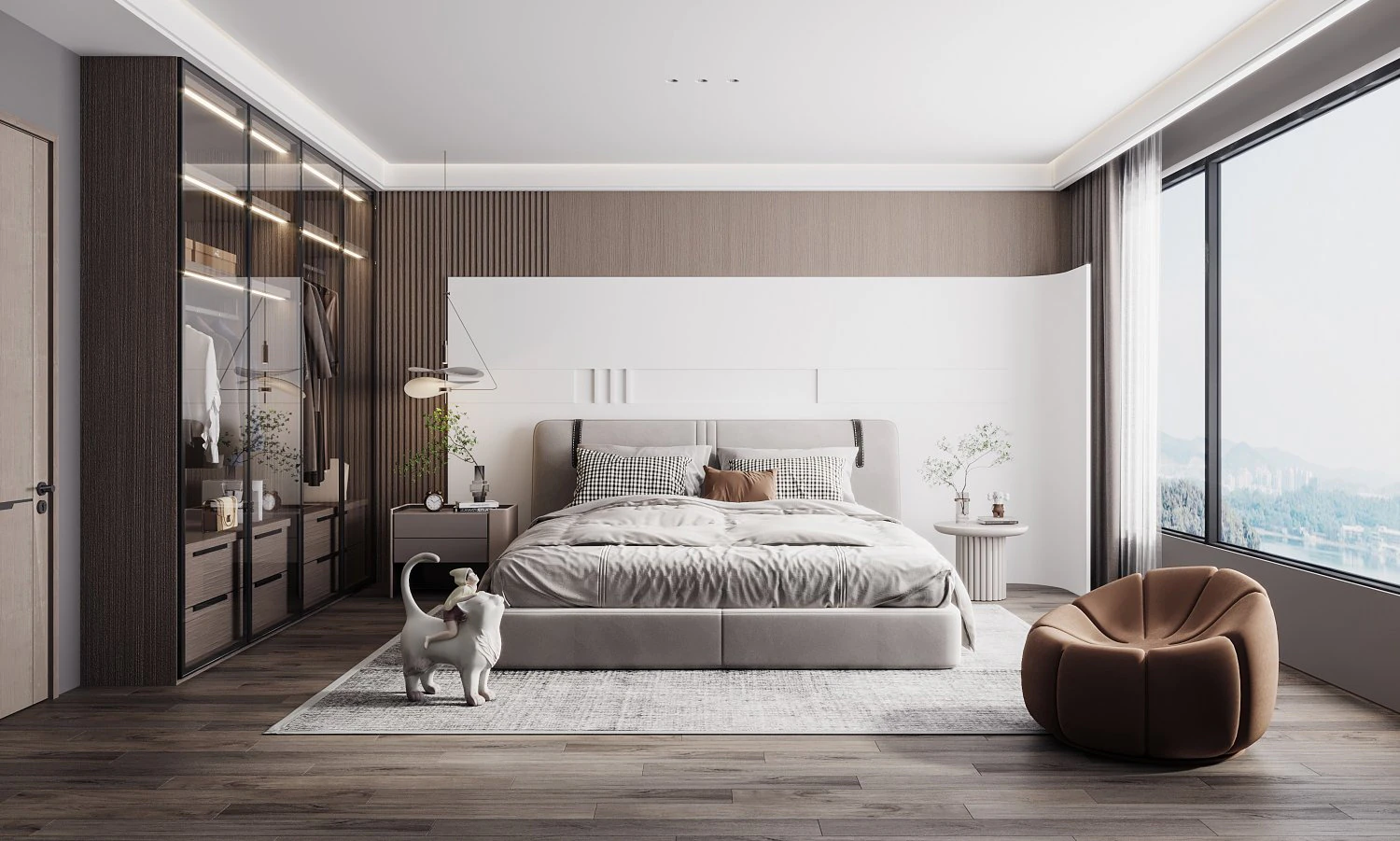 Modern bedroom 3D Model .c4d .max .obj .3ds .fbx .stl .blend 