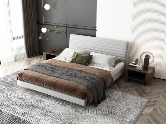 Modern bed 3D Modell .c4d .max .obj .3ds .fbx .stl .blend