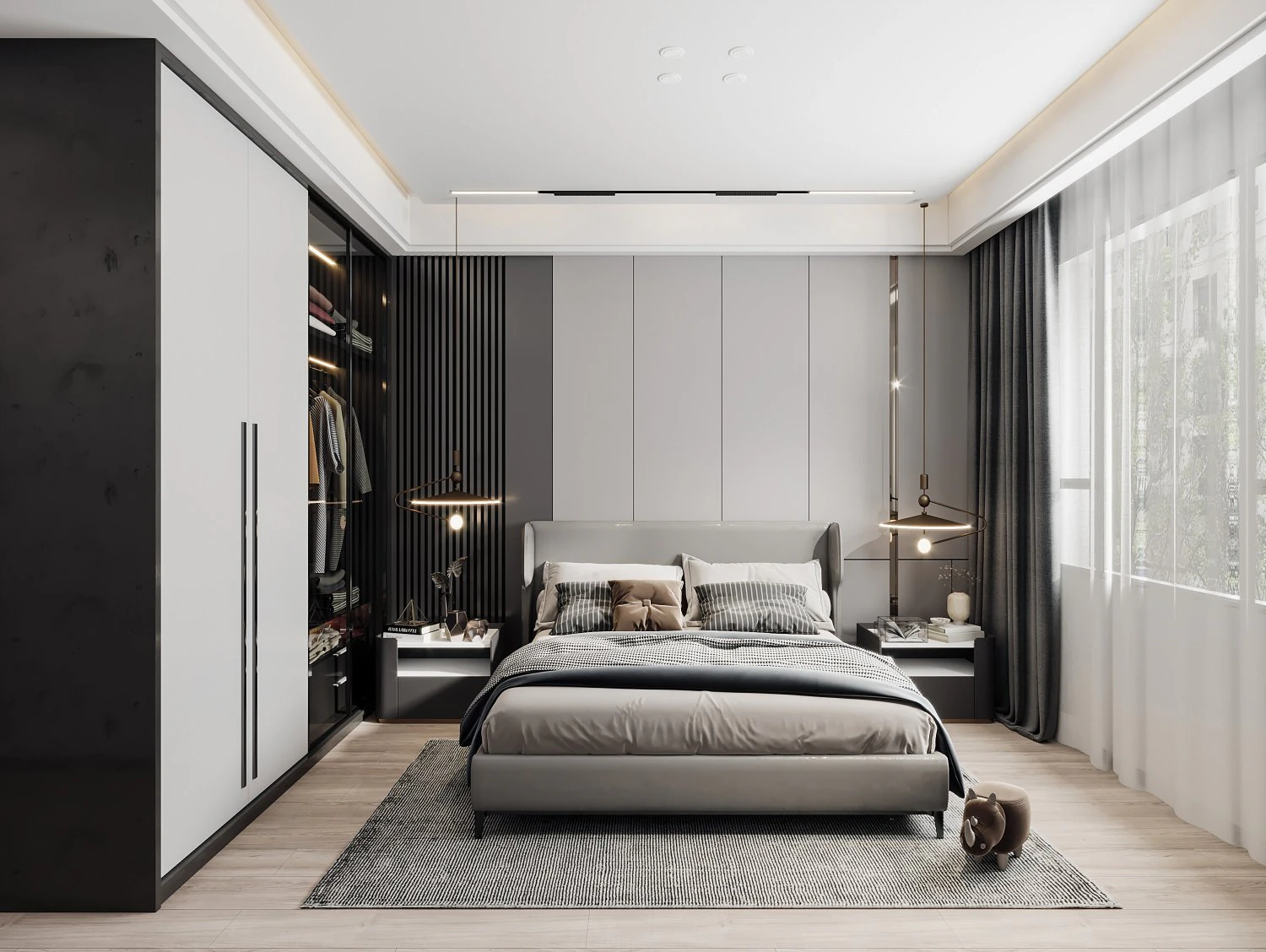 Modern bedroom 3D Model .c4d .max .obj .3ds .fbx .stl .blend