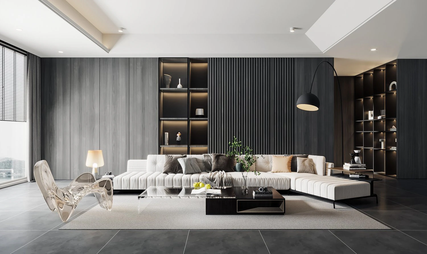 Modern living room 3D Model .c4d .max .obj .3ds .fbx .stl .blend