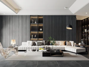 Современная гостиная 3D Модель