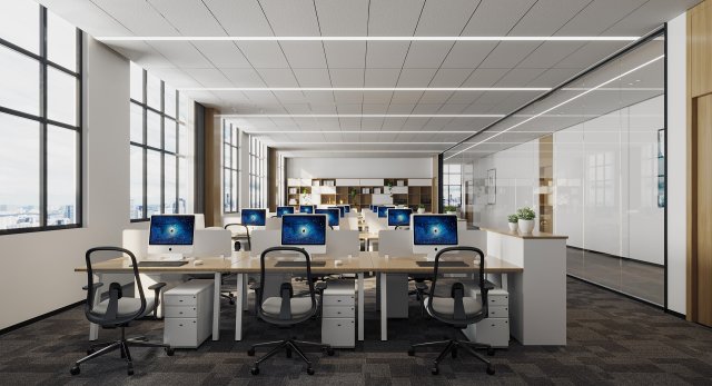 Modern office 3D Model .c4d .max .obj .3ds .fbx .stl .blend 
