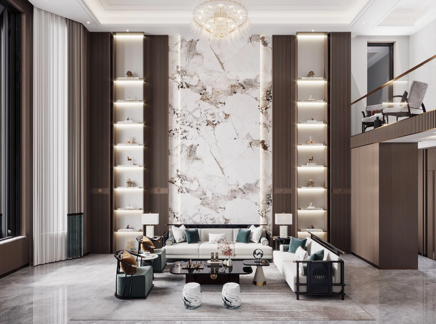Modern living room 3D Model .c4d .max .obj .3ds .fbx .stl .blend 