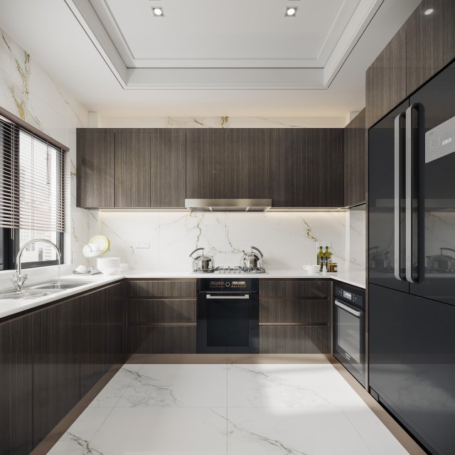 Modern kitchen Modèle 3D .c4d .max .obj .3ds .fbx .stl .blend