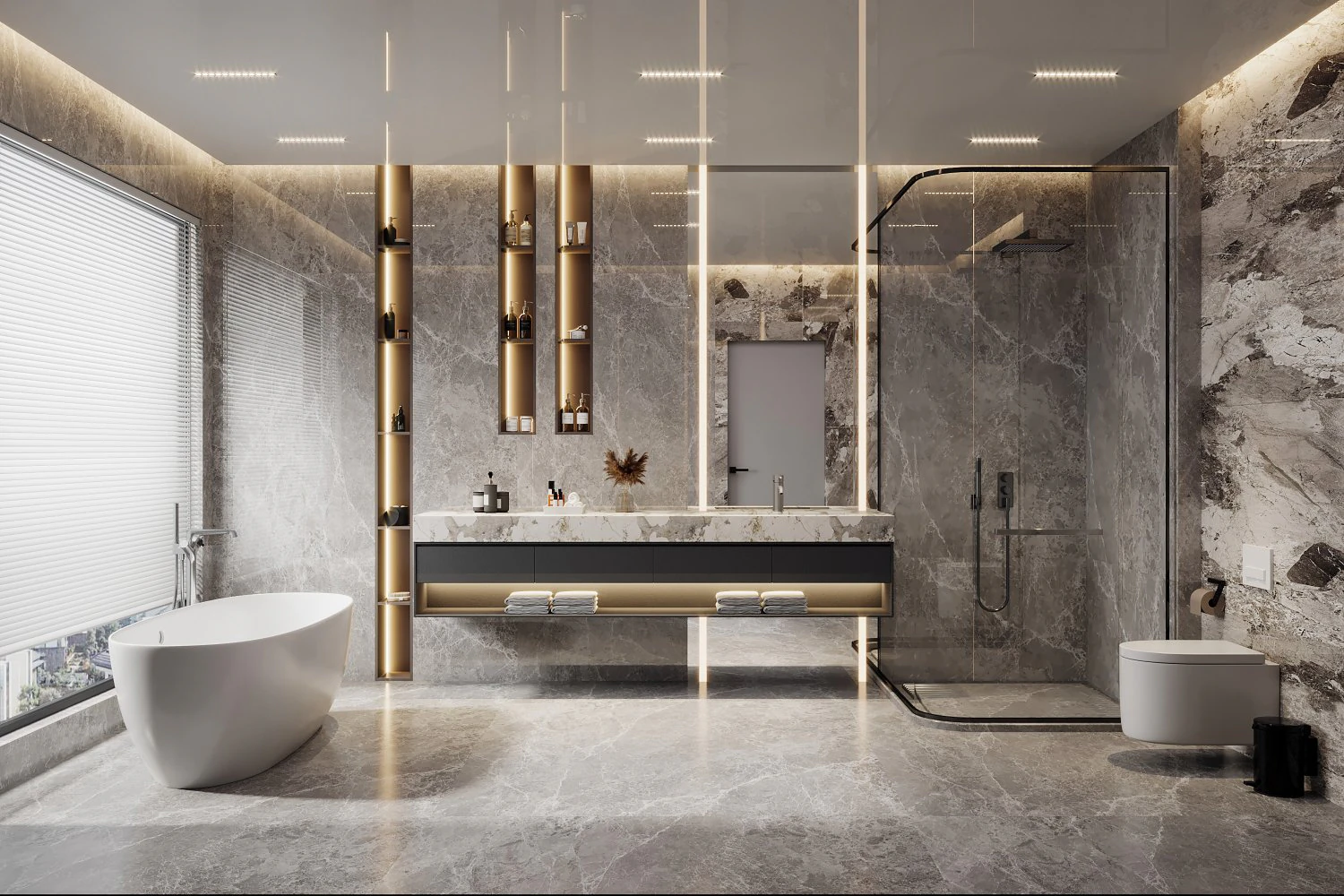 Modern bathroom 3D Model .c4d .max .obj .3ds .fbx .stl .blend 
