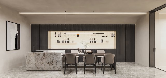 Modern Restaurant Modelo 3D .c4d .max .obj .3ds .fbx .stl .blend 