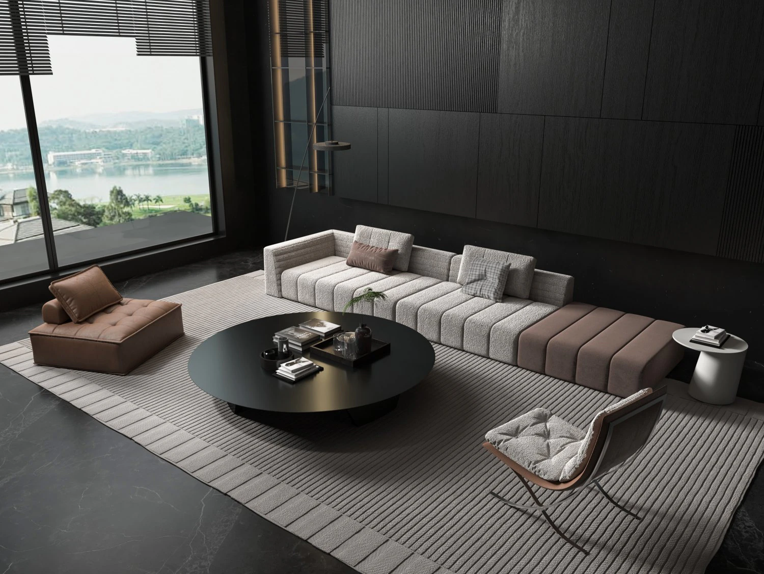 Modern sofa 3D Model .c4d .max .obj .3ds .fbx .stl .blend 