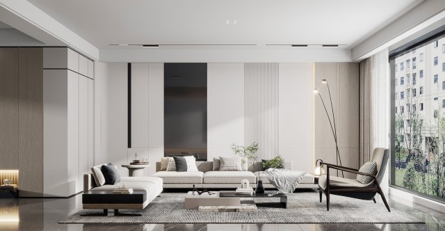 Modern living room Modèle 3D .c4d .max .obj .3ds .fbx .stl .blend 