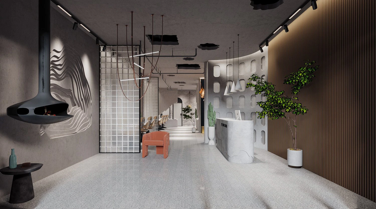 Modern barber shop 3D Model .c4d .max .obj .3ds .fbx .stl .blend 