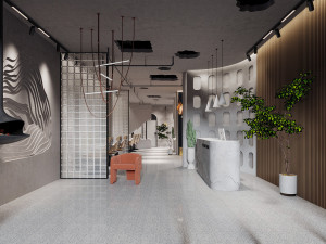 Modern barber shop 3D Model