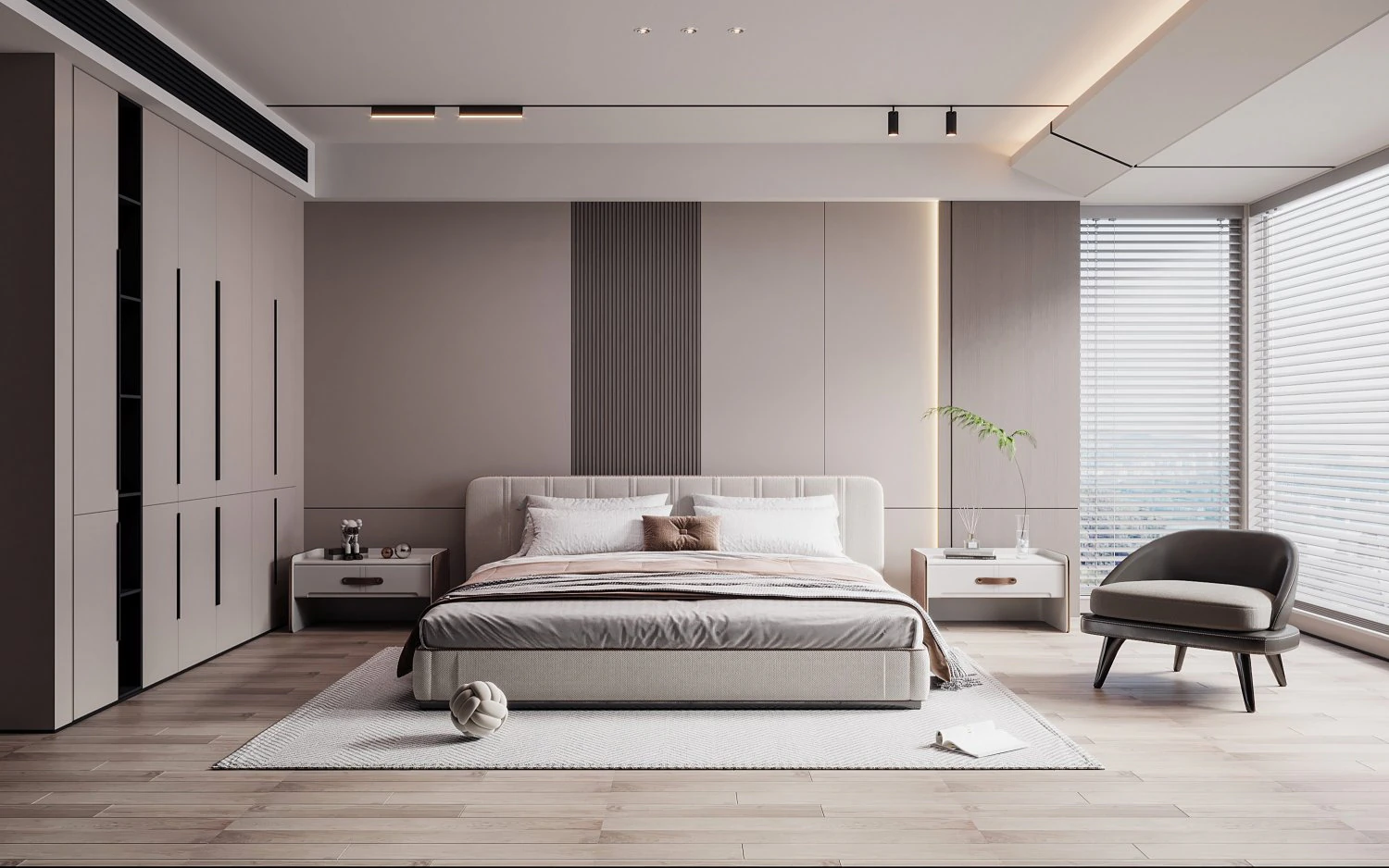 Modern bedroom 3D Model .c4d .max .obj .3ds .fbx .stl .blend