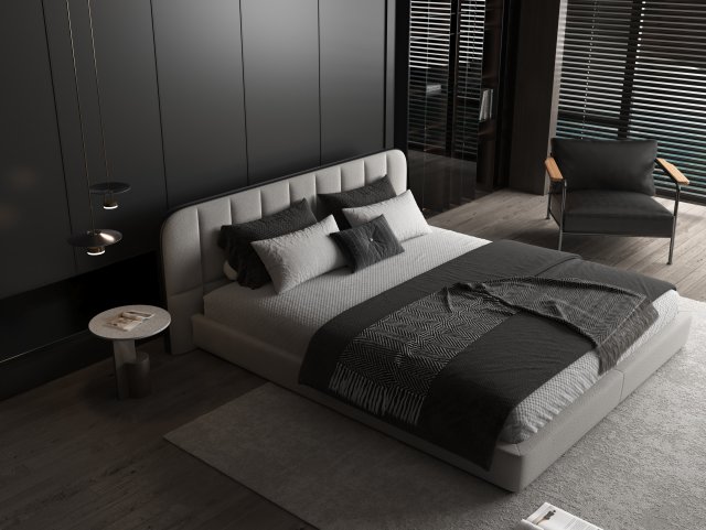Modern bed 3D-Modell .c4d .max .obj .3ds .fbx .stl .blend 