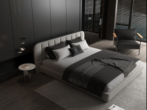 Modern bed Modèle 3D