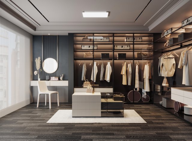 Modern cloakroom Modèle 3D .c4d .max .obj .3ds .fbx .stl .blend 