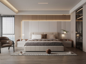 Modern bedroom Modèle 3D